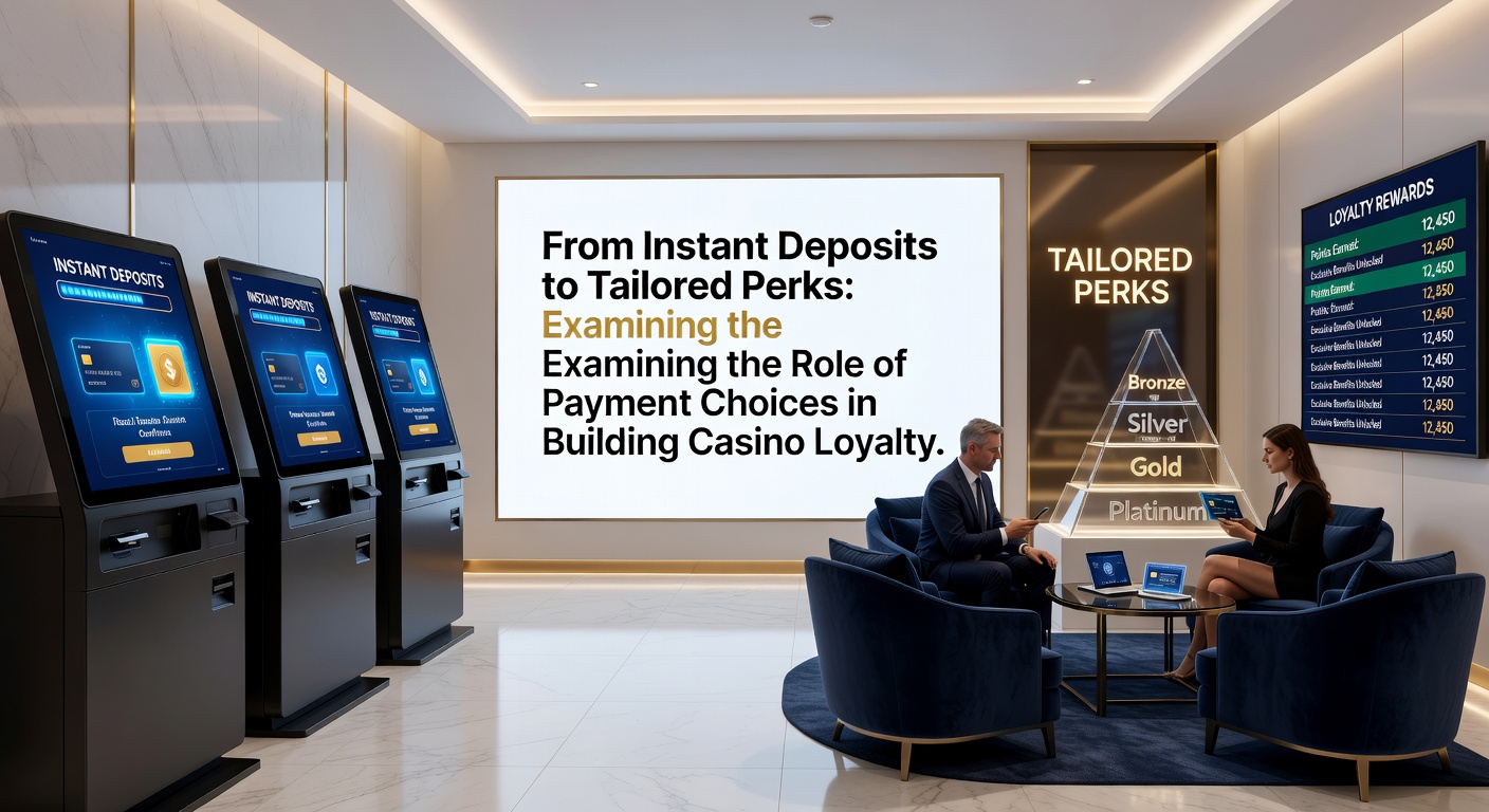 Casino loyalty program dashboard showing tailored rewards linked to payment selections