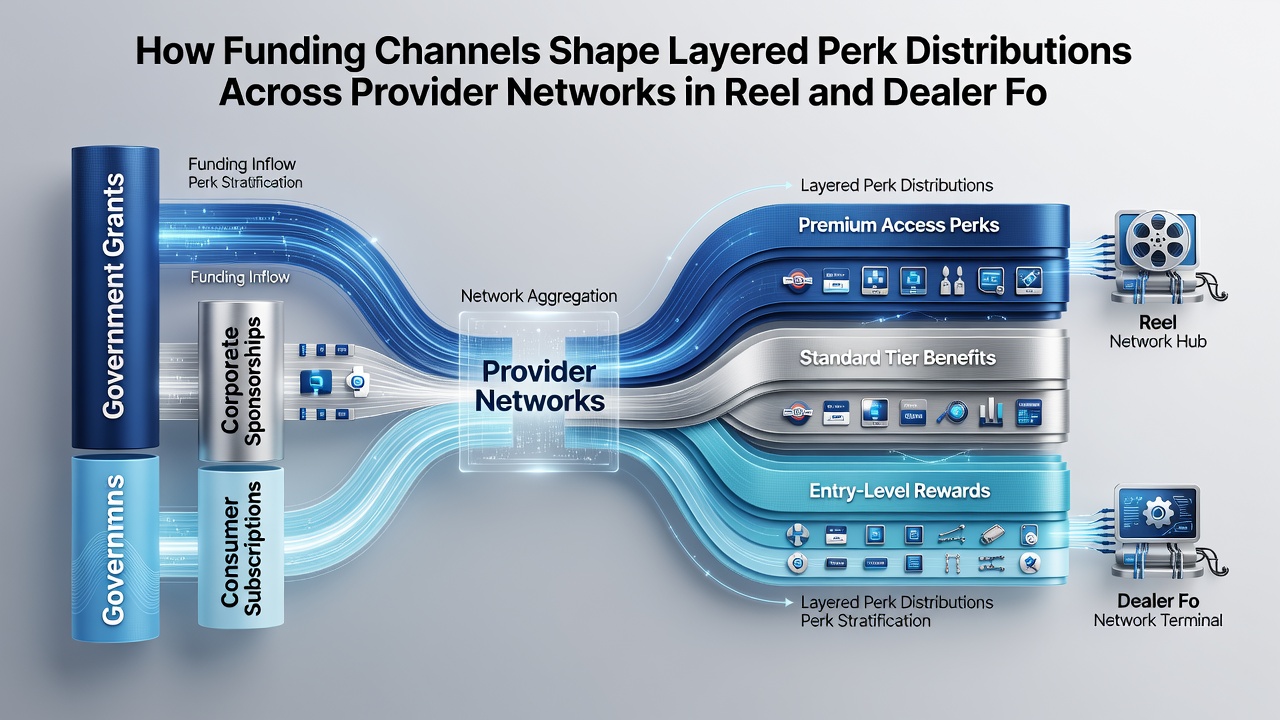 Infographic illustrating layered perk flows between reel slots and live dealer tables driven by different payment channels