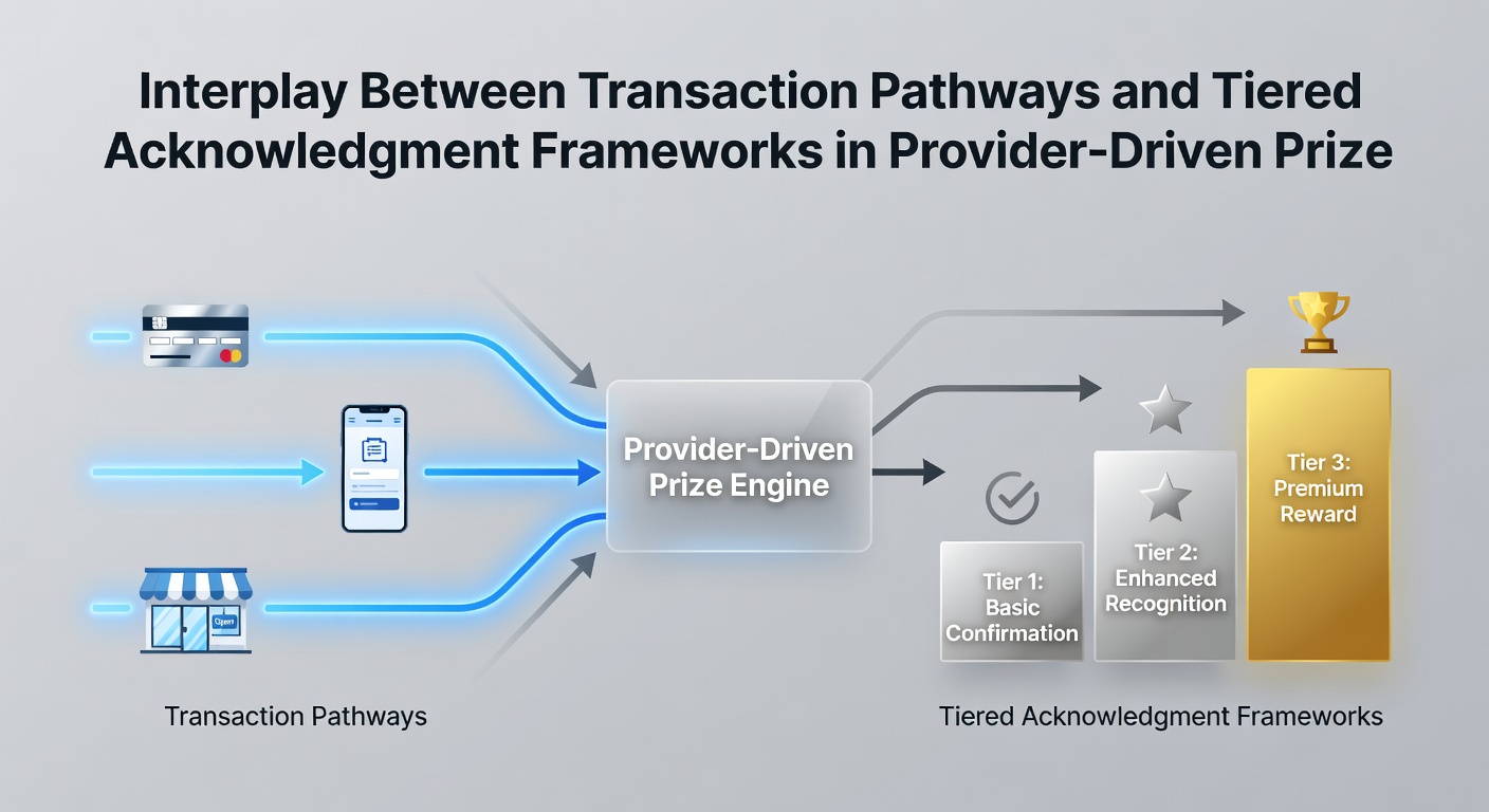 Flowchart illustrating how tiered frameworks respond to different transaction routes in prize ecosystems