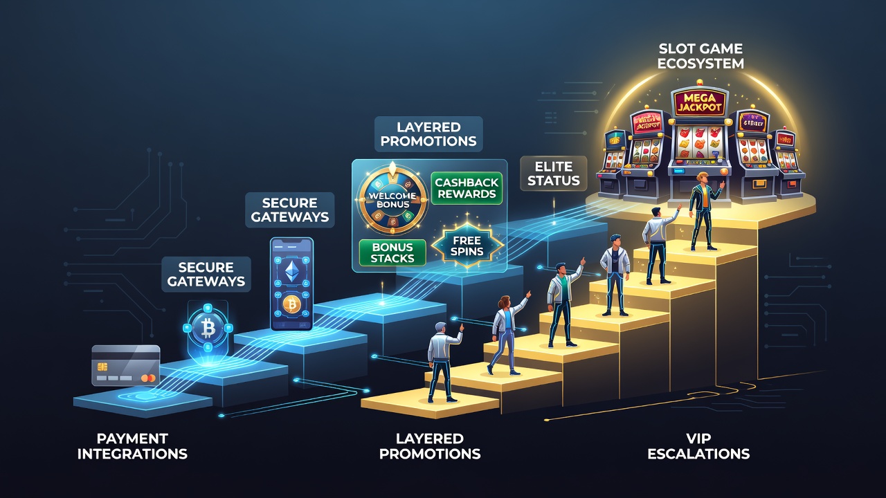 VIP dashboard interface illustrating tier progression metrics tied to payment history and promotional redemptions